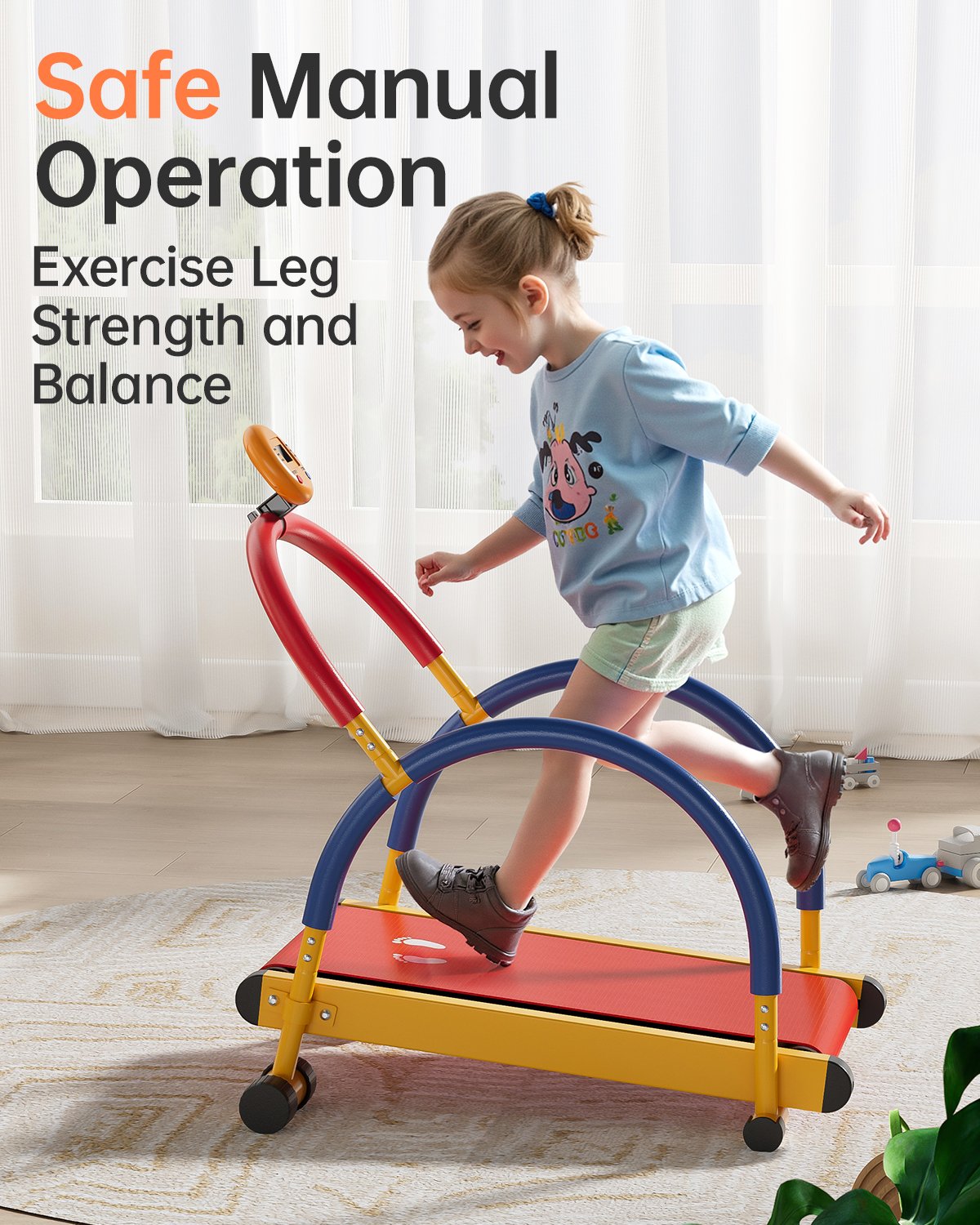 Anylife Toddler Treadmill featuring user-friendly controls designed for young children