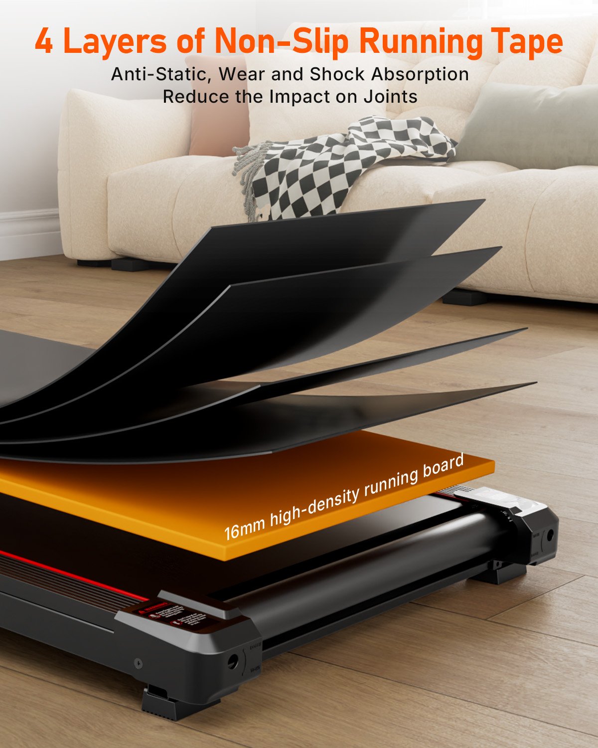 Anylife Walking Pad with Handle Bar showcasing its versatility for various workout types